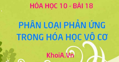 Phản ứng có sự thay đổi số Oxi hóa, phản ứng không có sự thay đổi số Oxi hóa trong hóa học vô cơ- Hóa 10 bài 18